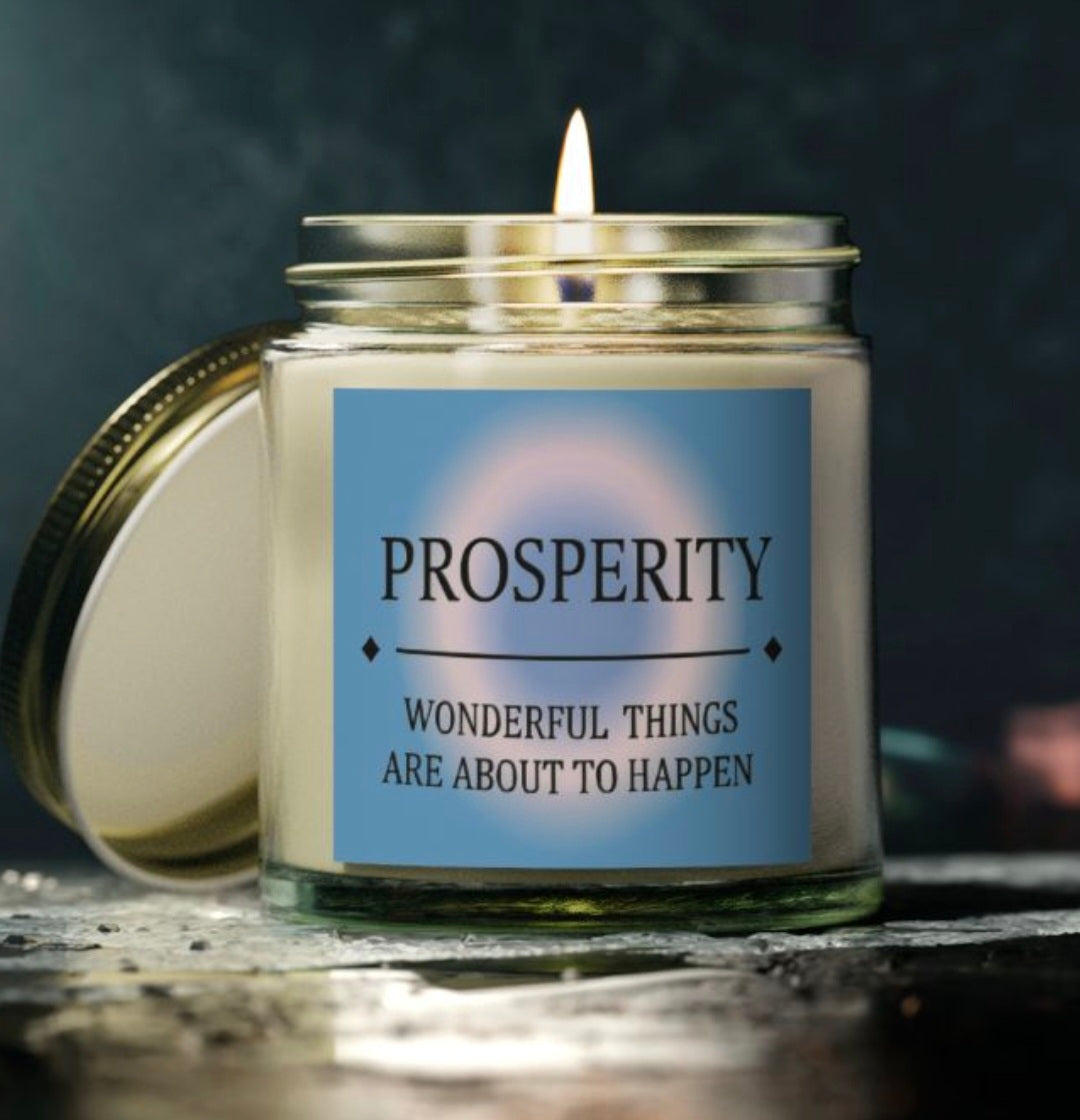 Prosperity Candle - Wonderful Things Are About To Happen - Coconut Apricot Wax